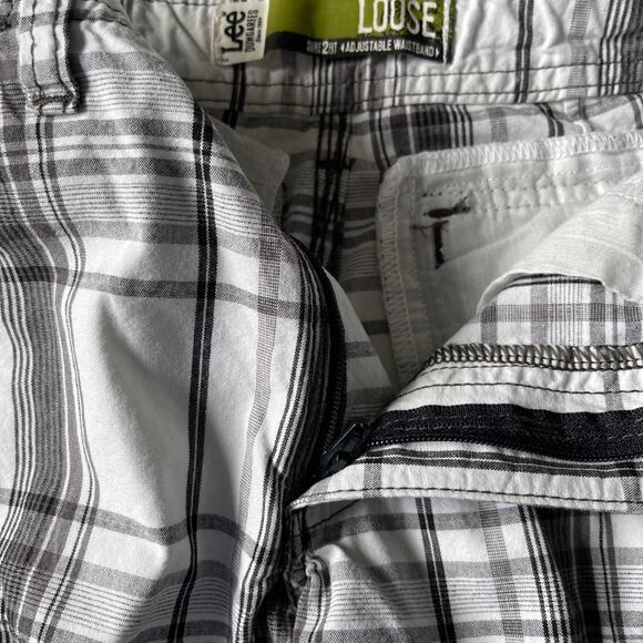 Boys Lee Dungarees Zip Snap stripe Cargo shorts Size 7 - Picture 4 of 6